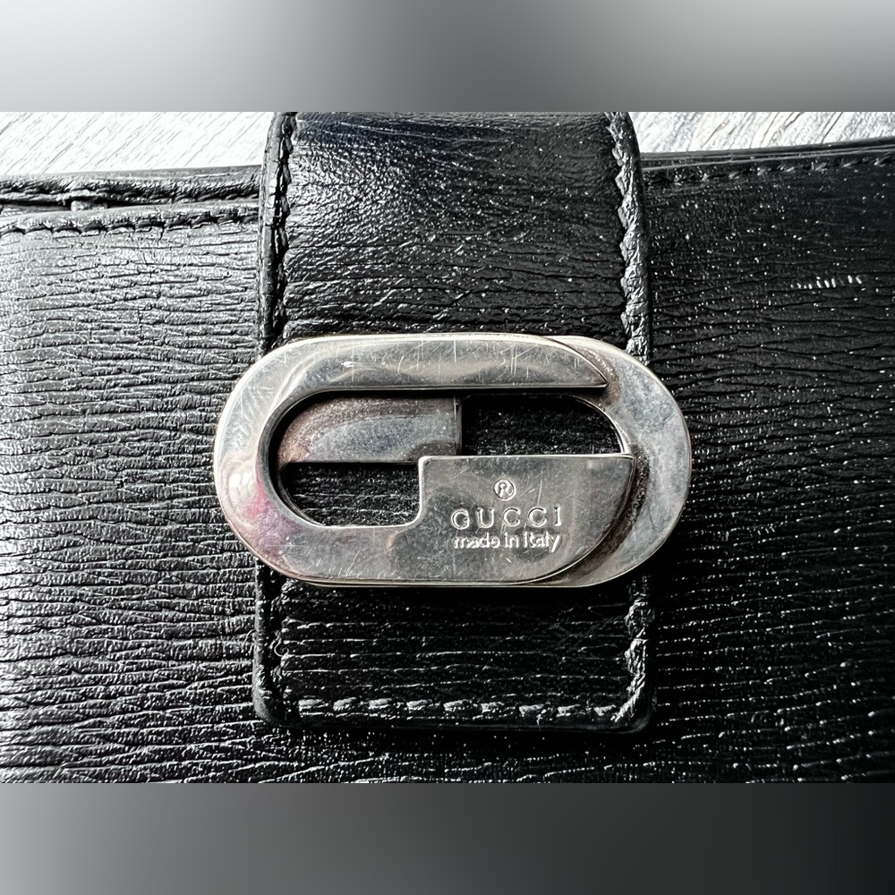 Gucci Black Interlocking G Logo Wallet. - Picture 7 of 13